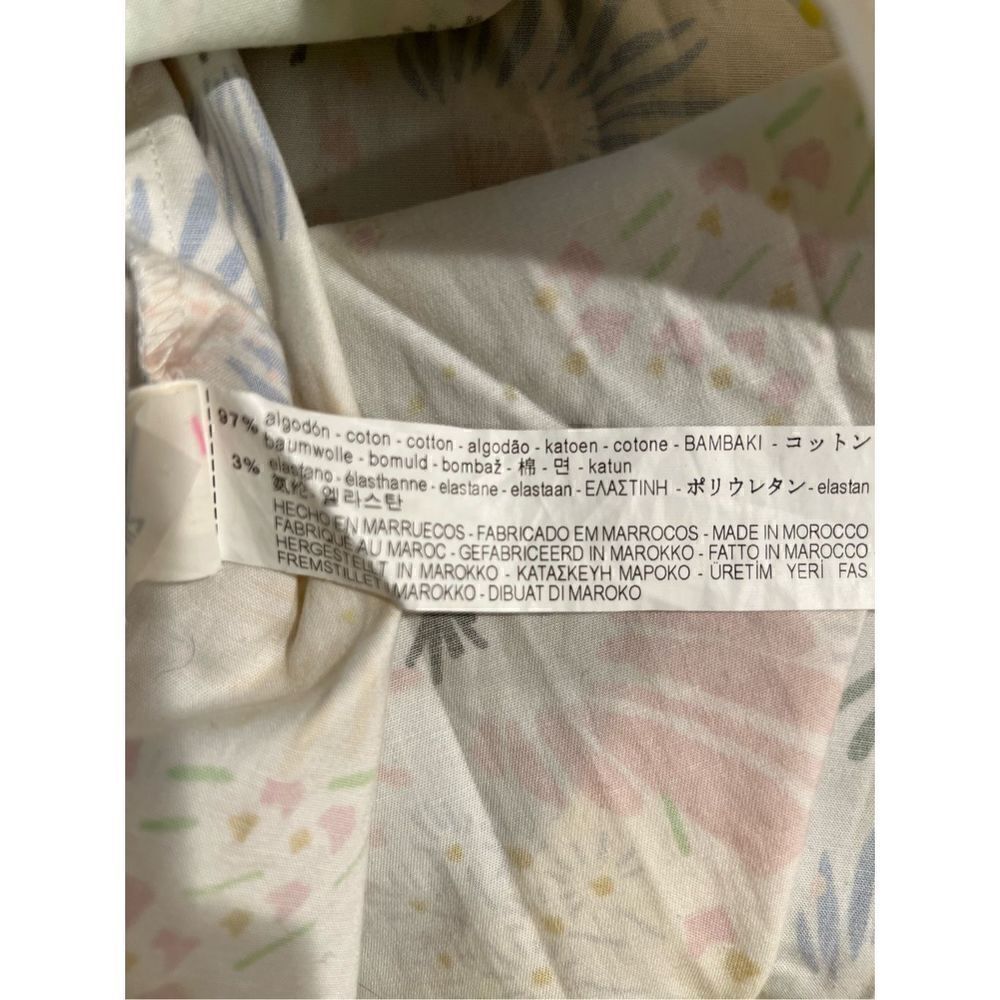 Zara Floral Multicolor Smocked Off-The-Shoulder Mini Dress - size S - Picture 10 of 10